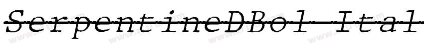 SerpentineDBol Itali字体转换